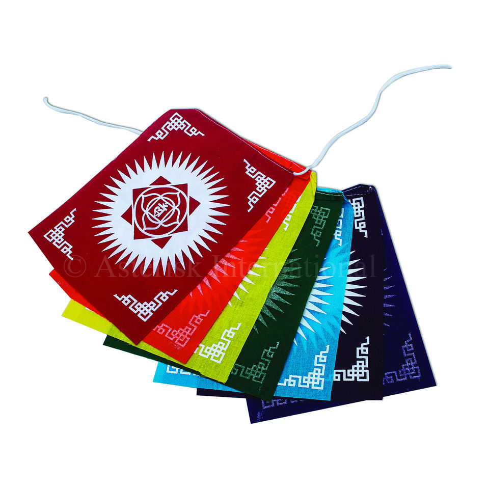 Lotus Design Tibetan Prayer Flags – Handmade in Nepal